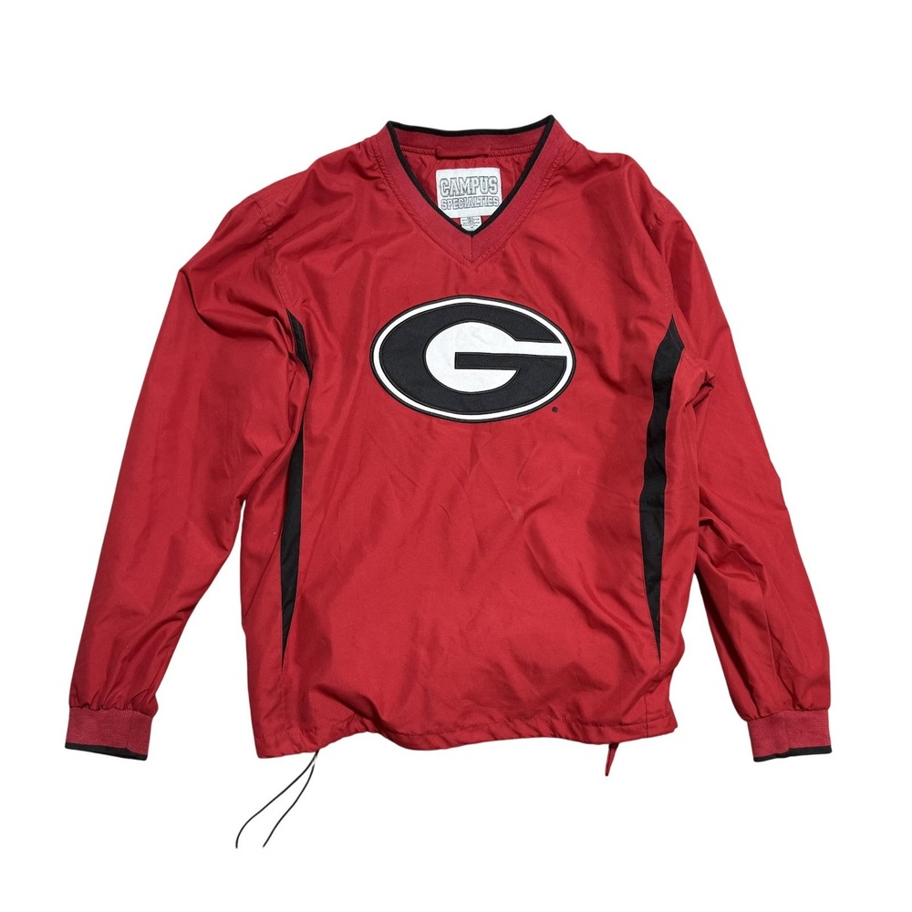 Georgia Bulldogs Jacket Mens Medium Red NCAA‎ Football Campus Specialties V Neck
